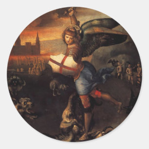 St-Michael-Aufkleber Runder Aufkleber