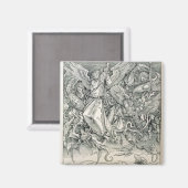 St. Michael Battling mit dem Drachen Magnet (Vorderseite/Rückseite)