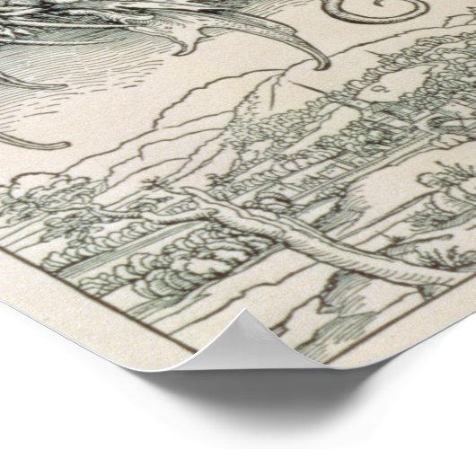 St. Michael Battling mit dem Drachen Poster (Ecke)