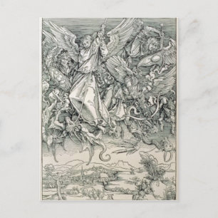 St. Michael Battling mit dem Drachen Postkarte