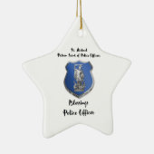 St. Michael Blessings zum neuen Polizeibeamten Keramik Ornament (Rechts)