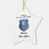 St. Michael Blessings zum neuen Polizeibeamten Keramik Ornament (Links)