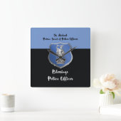 St. Michael Blessings zum neuen Polizeibeamten Quadratische Wanduhr (Zuhause)