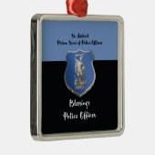 St. Michael Blessings zum neuen Polizeibeamten Silbernes Ornament (Rechts)