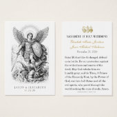 St. Michael Catholic Wedding Prayer Cards (Vorne & Hinten)