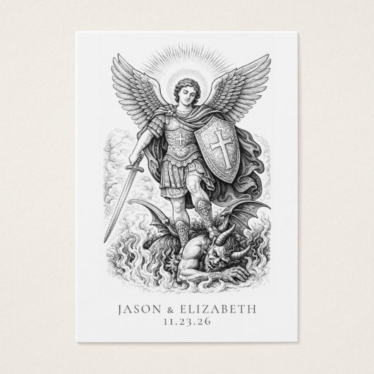 St. Michael Catholic Wedding Prayer Cards (Vorderseite)