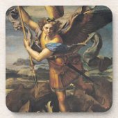 St Michael, das den Dämon, 1518 überwältigt Getränkeuntersetzer (Vorderseite)