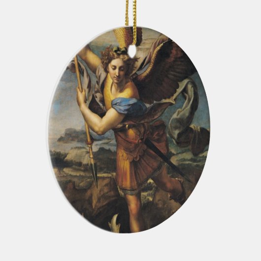 St Michael, das den Dämon, 1518 überwältigt Keramikornament (Rechts)