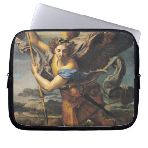 St Michael, das den Dämon, 1518 überwältigt Laptopschutzhülle