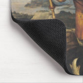St Michael, das den Dämon, 1518 überwältigt Mousepad (Ecke)