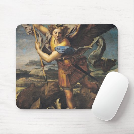 St Michael, das den Dämon, 1518 überwältigt Mousepad (Mit Mouse)
