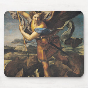 St Michael, das den Dämon, 1518 überwältigt Mousepad