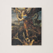St Michael, das den Dämon, 1518 überwältigt Puzzle (Vertikal)