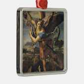 St Michael, das den Dämon, 1518 überwältigt Silbernes Ornament (Rechts)