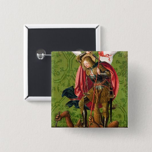 St Michael, das den Drachen tötet Button (Vorne & Hinten)