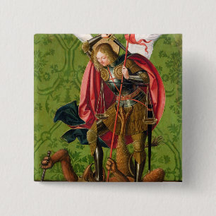 St Michael, das den Drachen tötet Button