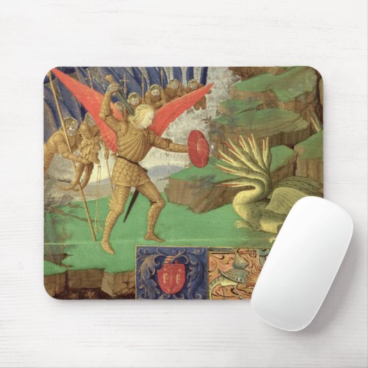 St Michael, das den Drachen tötet Mousepad (Mit Mouse)
