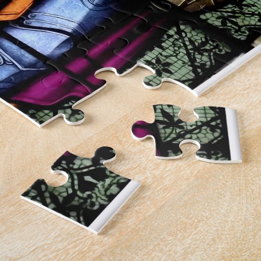 St Michael das Erzengel-Buntglas-Fenster Puzzle (Seite)