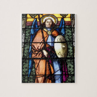 St Michael das Erzengel-Buntglas-Fenster Puzzle