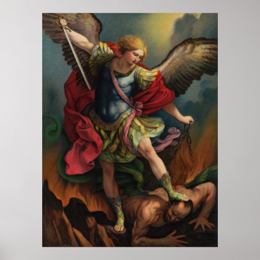 St. Michael das Erzengel Große Poster (Vorne)