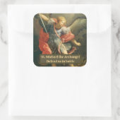 St. Michael, das Erzengel-katholische Gebet Quadratischer Aufkleber (Tasche)