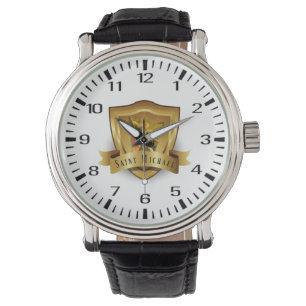 St Michael das Erzengel-Schild Armbanduhr