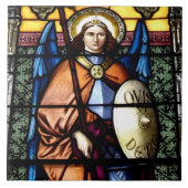 St. Michael Das Erzengelenkefenster Fliese (Vorderseite)