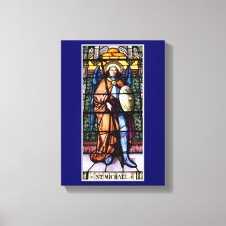 St. Michael Das Erzengelenkefenster Leinwanddruck