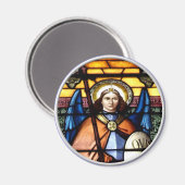 St. Michael Das Erzengelenkefenster Magnet (Vorderseite/Rückseite)