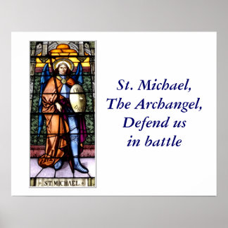 St. Michael Das Erzengelenkefenster Poster