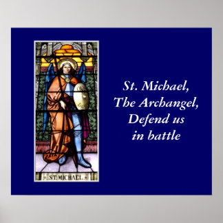 St. Michael Das Erzengelenkefenster Poster