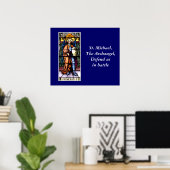 St. Michael Das Erzengelenkefenster Poster (Heimbüro)