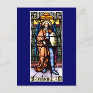St. Michael Das Erzengelenkefenster Postkarte