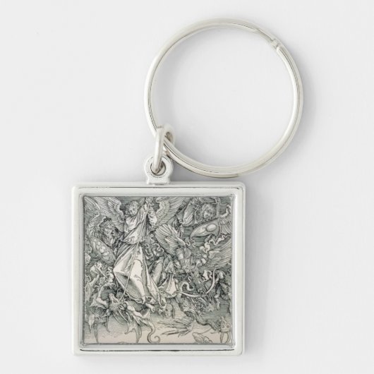 St Michael, das mit dem Drachen kämpft Schlüsselanhänger (Vorne)