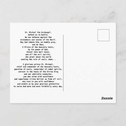 St Michael defend us  Postkarte (Rückseite)