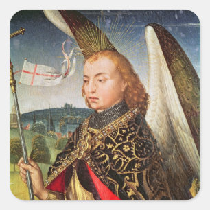 St Michael der Erzengel, 1460-66 Quadratischer Aufkleber