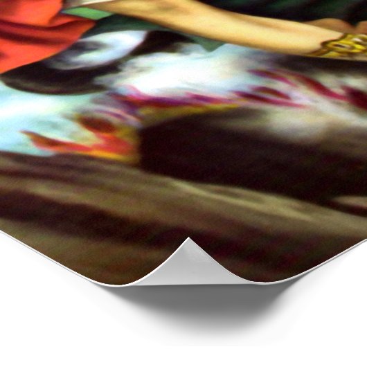 St. Michael der Erzengel Angel Katholische Heilige Poster (Ecke)