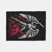St. Michael der Erzengel besiegt Satan Katholisch Fleecedecke (Vorderseite (Horizontal))