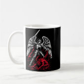 St. Michael der Erzengel besiegt Satan Katholisch Kaffeetasse (Links)