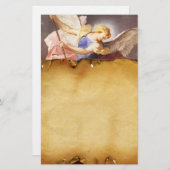 St. Michael der Erzengel , braunes Parchment Briefpapier (Vorne/Hinten)