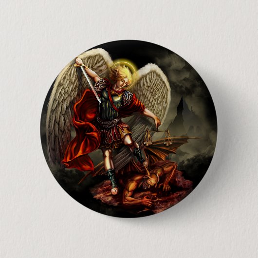 St Michael der Erzengel Button (Vorderseite)