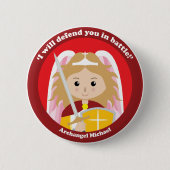 St Michael der Erzengel Button (Vorderseite)