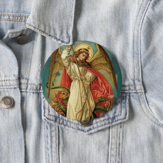 St Michael der Erzengel Button (Beispiel)