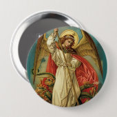 St Michael der Erzengel Button (Vorne & Hinten)