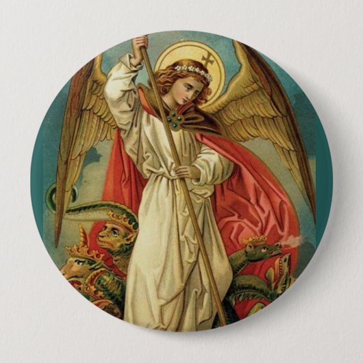 St Michael der Erzengel Button (Vorderseite)