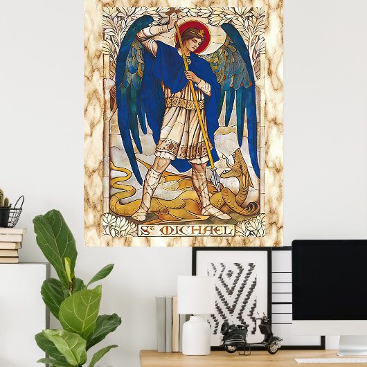 St. MIchael Der Erzengel Engel Poster (Heimbüro)