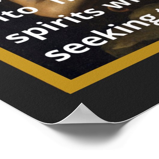 St. Michael der Erzengel Gebet mit weißem Text Poster (Ecke)