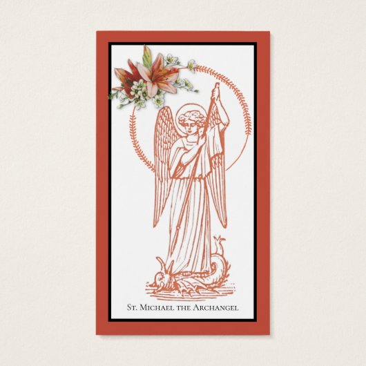St. Michael der Erzengel Gebetskarte (Rückseite)