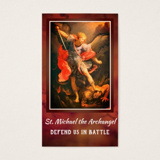 St. Michael der Erzengel Gebetskarte (Vorderseite)