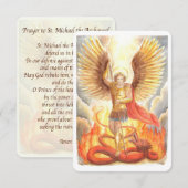 St.Michael der Erzengel Gebetskarte Einladung (Vorne/Hinten)